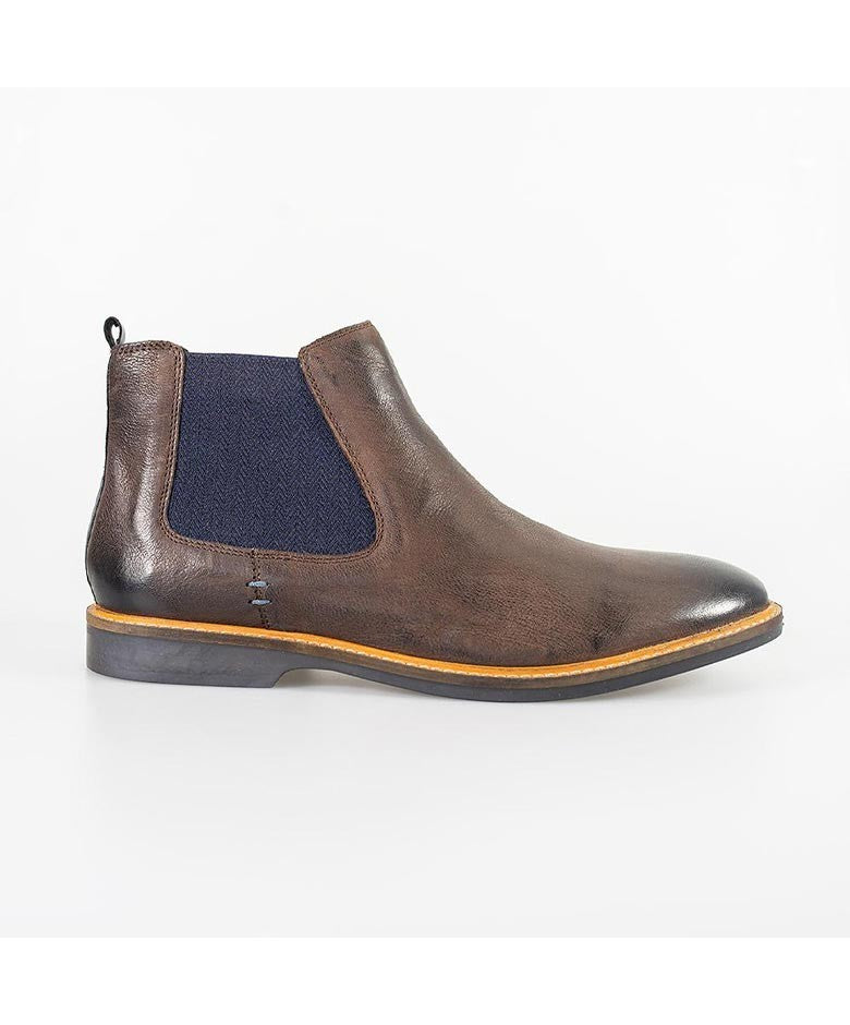 Bottes Chelsea à Enfiler pour Homme - ARIZONA - Brun Rouille