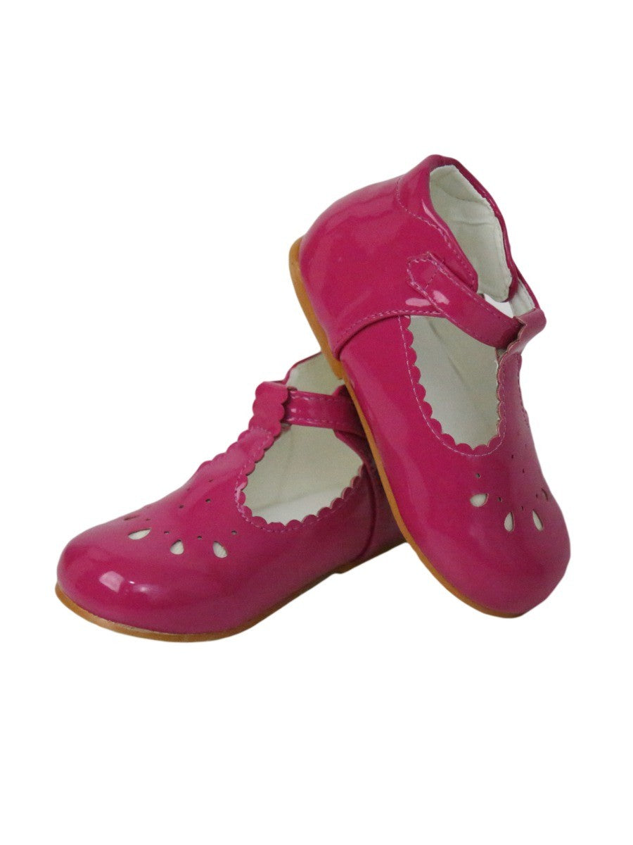 Mädchen Brautjungfern Perforierte Schuhe - Fuchsia