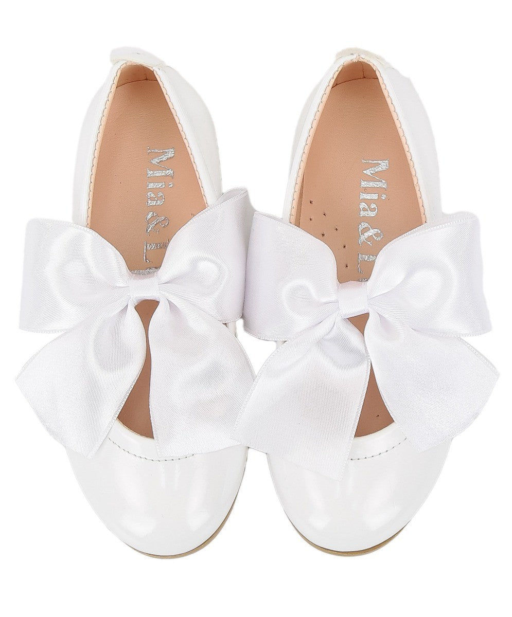 Chaussures Mary Jane Plates Vernies Blanches pour Filles - ELENA - Blanc