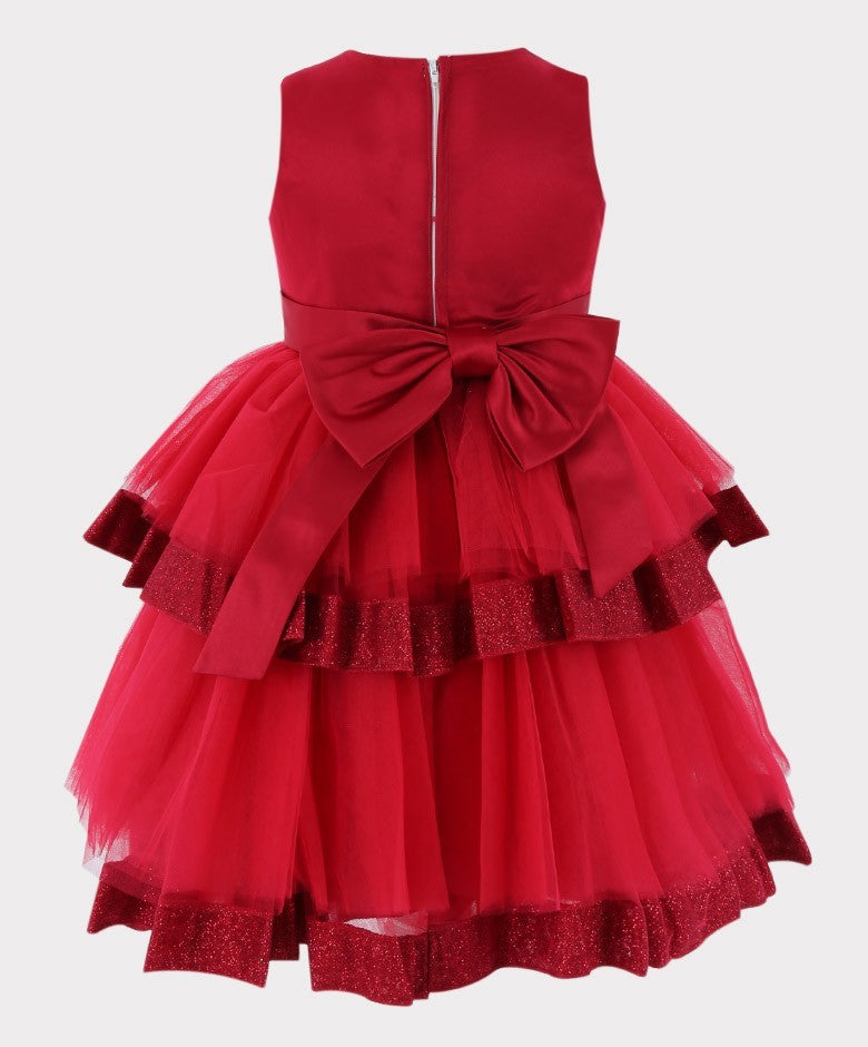 Robe de Soirée en Tulle pour Filles - Rouge