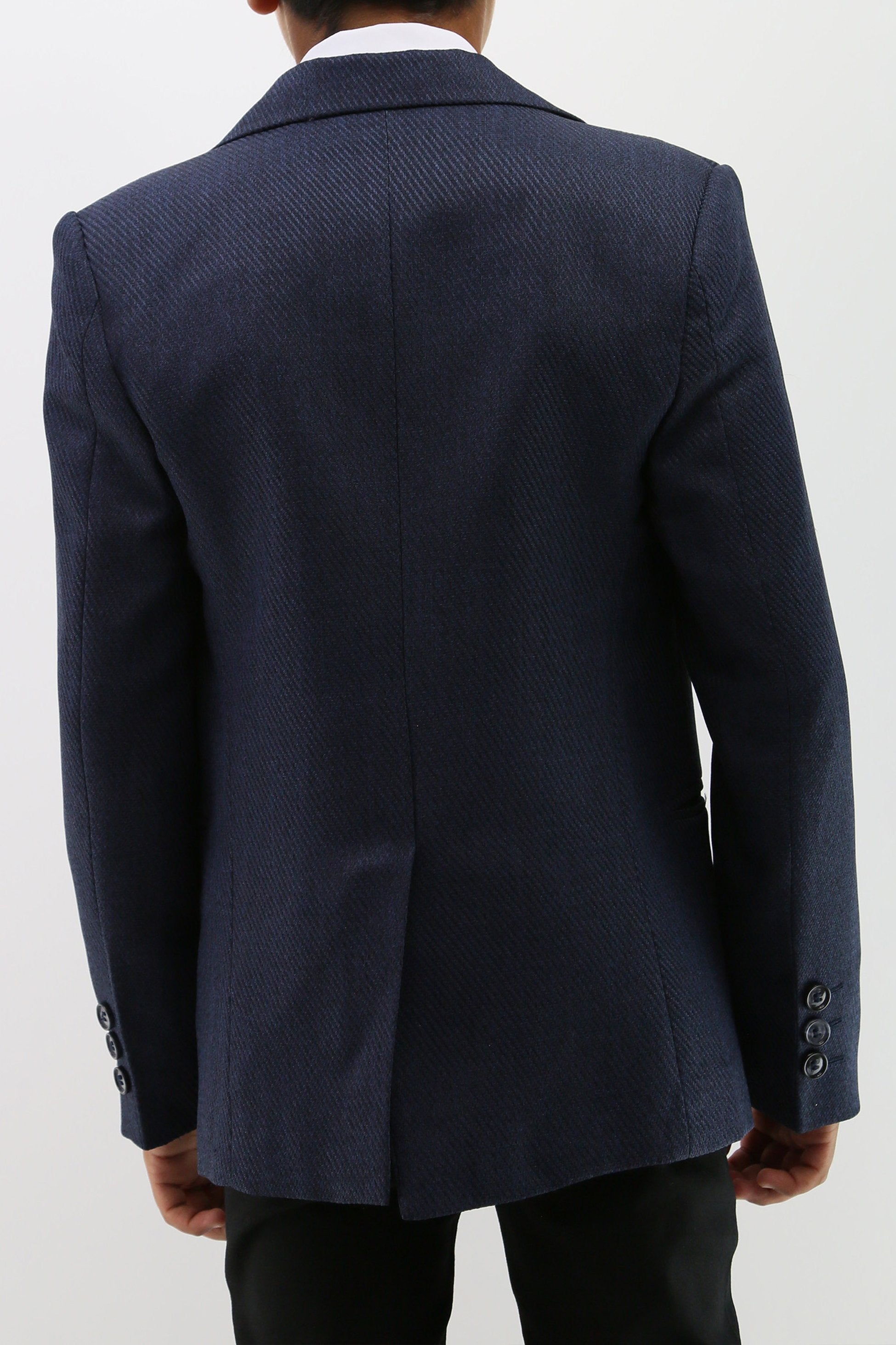 Blazer texturé formel pour garçons - Bleu Marine