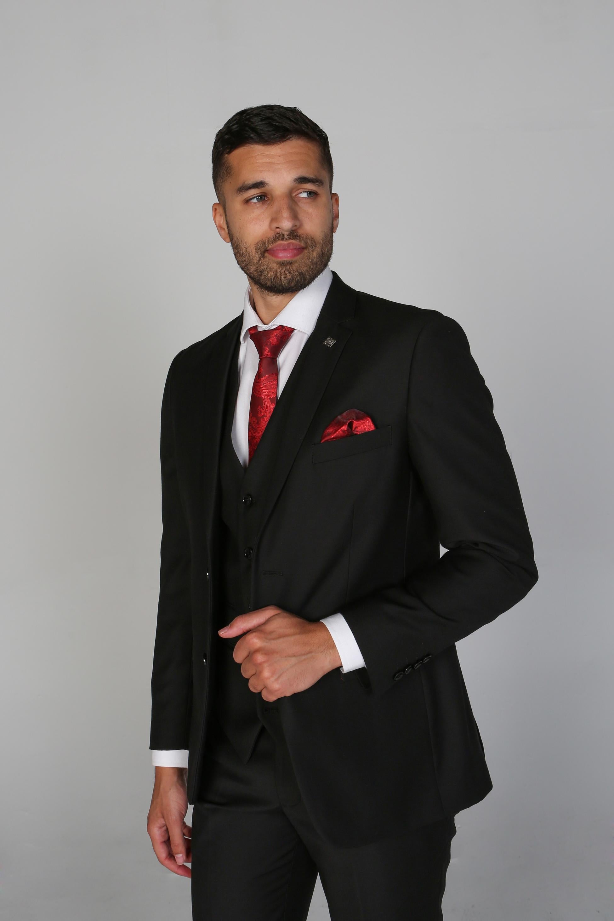 Costume Noir Tailleur pour Homme - PARKER - Noir