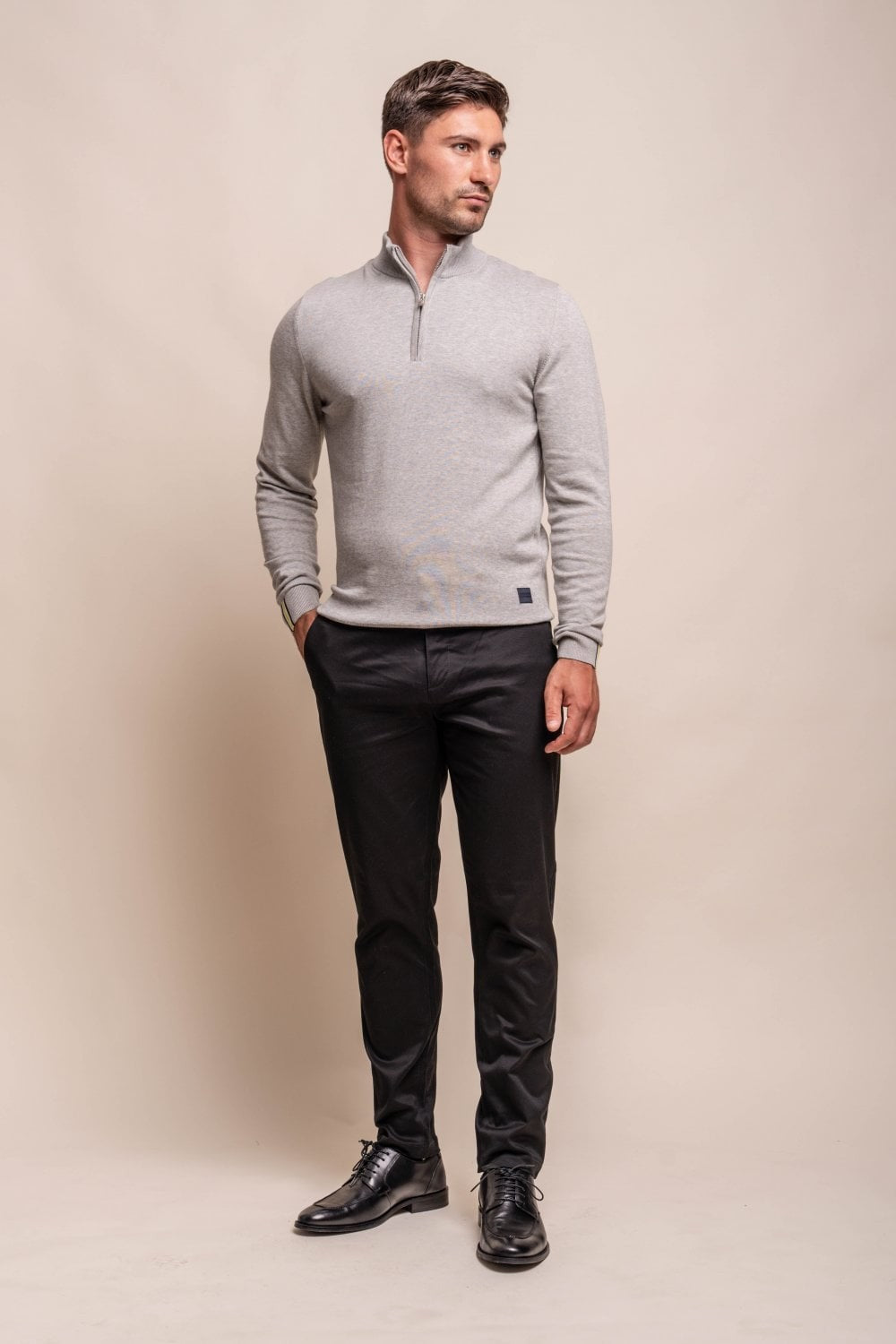 Pantalons chino en coton pour hommes - DAKOTA - Noir