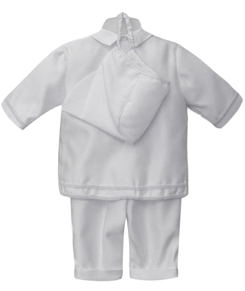 Ensemble de Costume de Baptême Tout-en-Un pour Bébés Garçons - Blanc