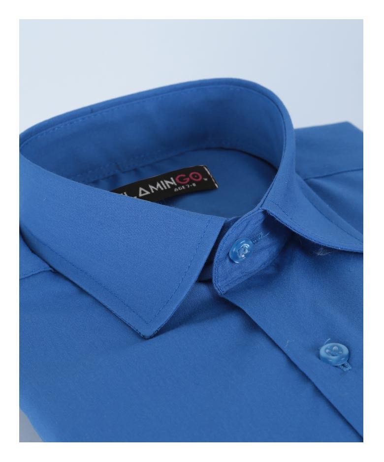 Chemise Formelle en Coton pour Garçons - Bleu