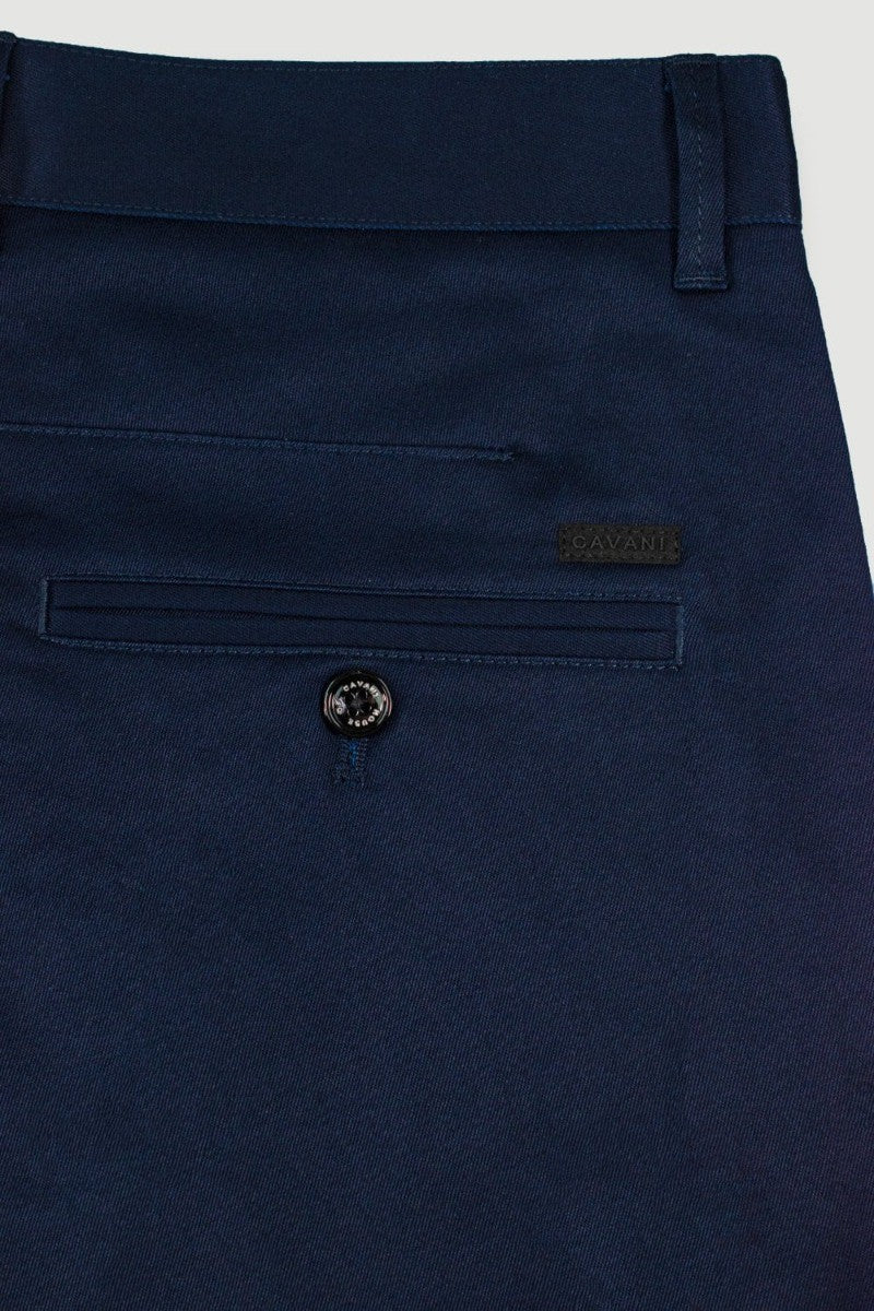 Chino décontracté en coton pour hommes - DAKOTA - Bleu Marine