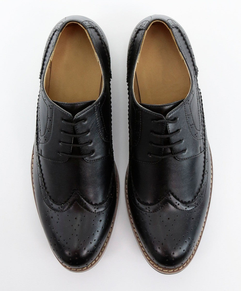 Chaussures Richelieu en Cuir à Lacets pour Homme - Noir