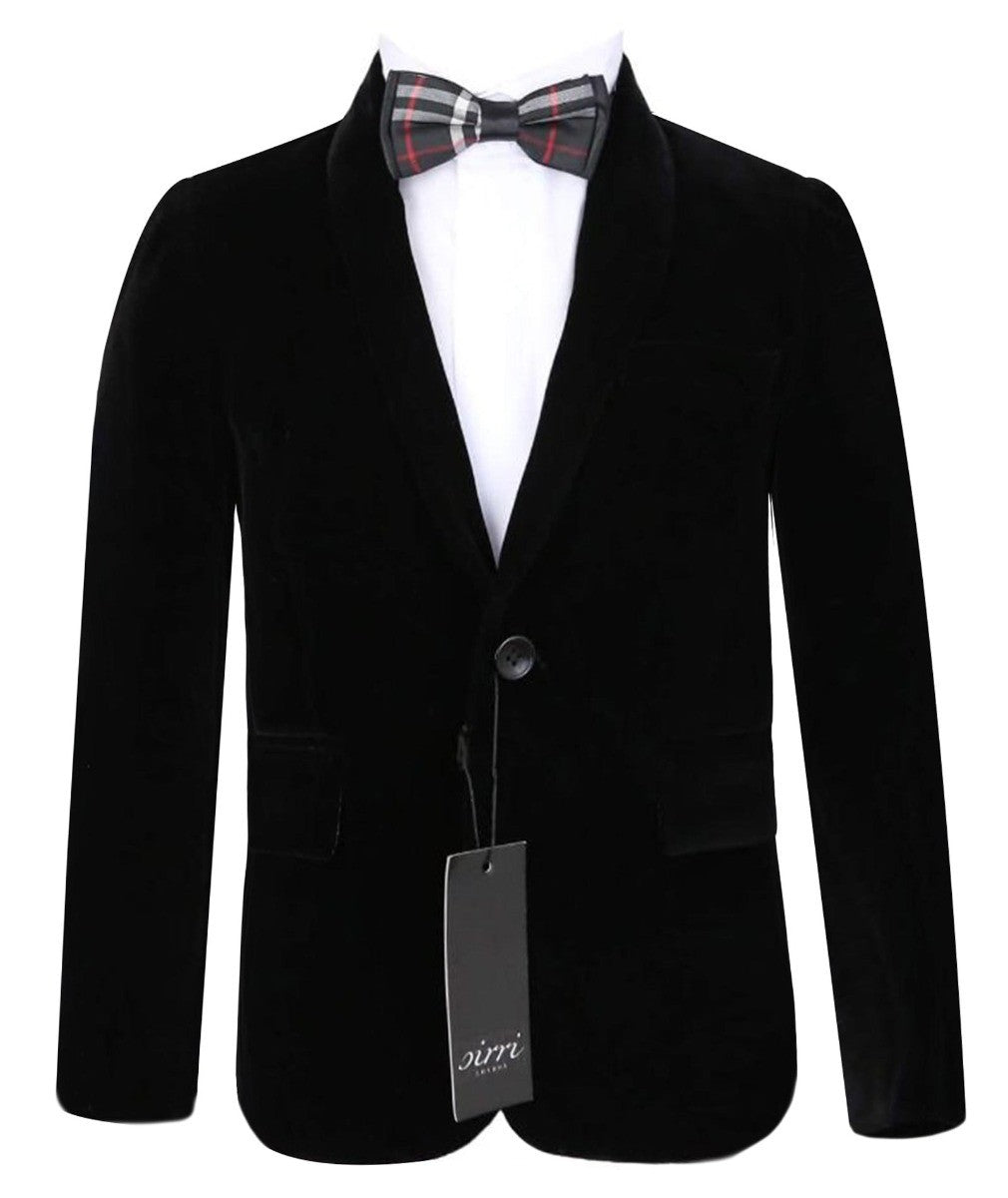 Blazer Formel en Velours pour Garçons - Noir