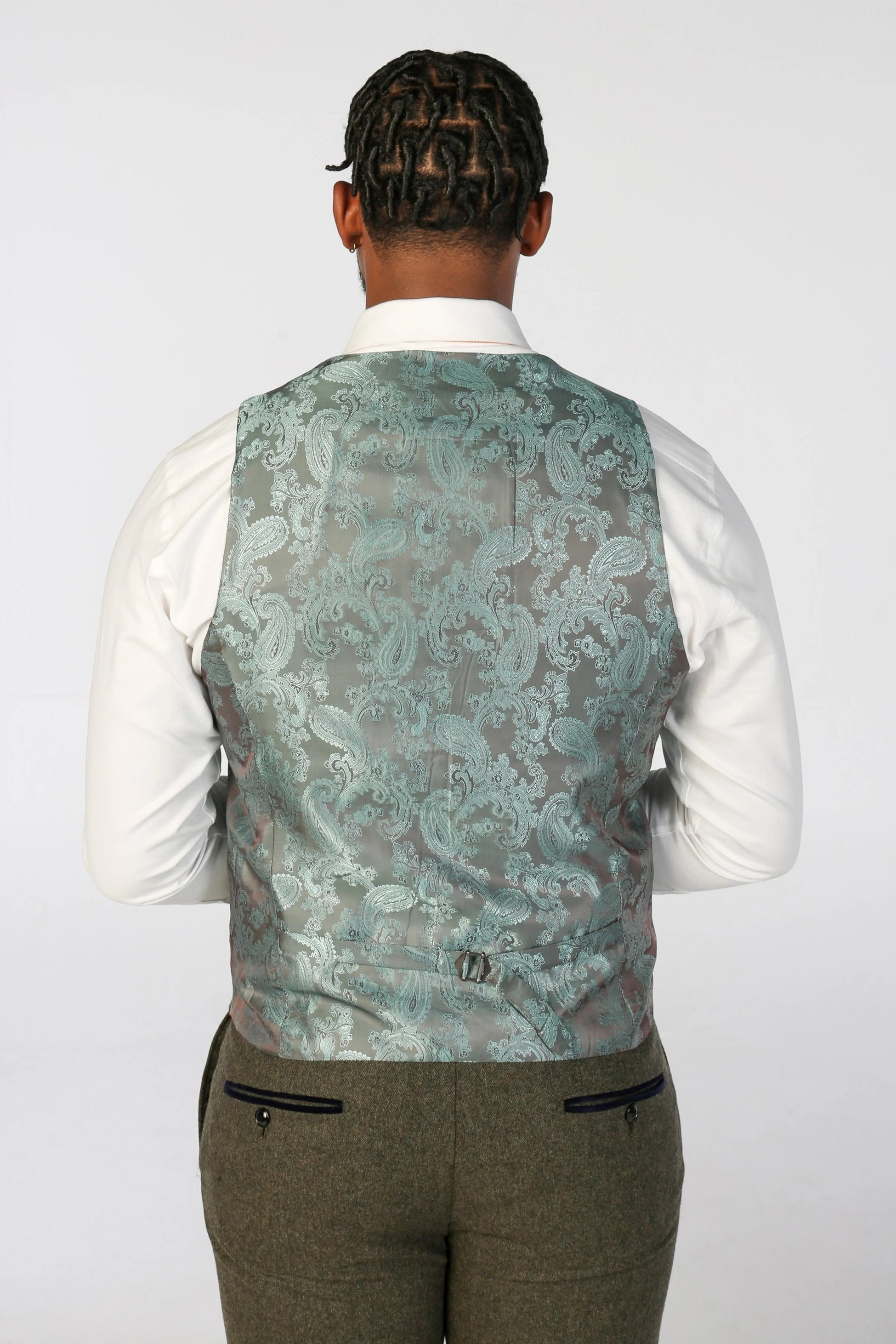 Men’s Wool Blend Formal Waistcoat - OSCAR - Green