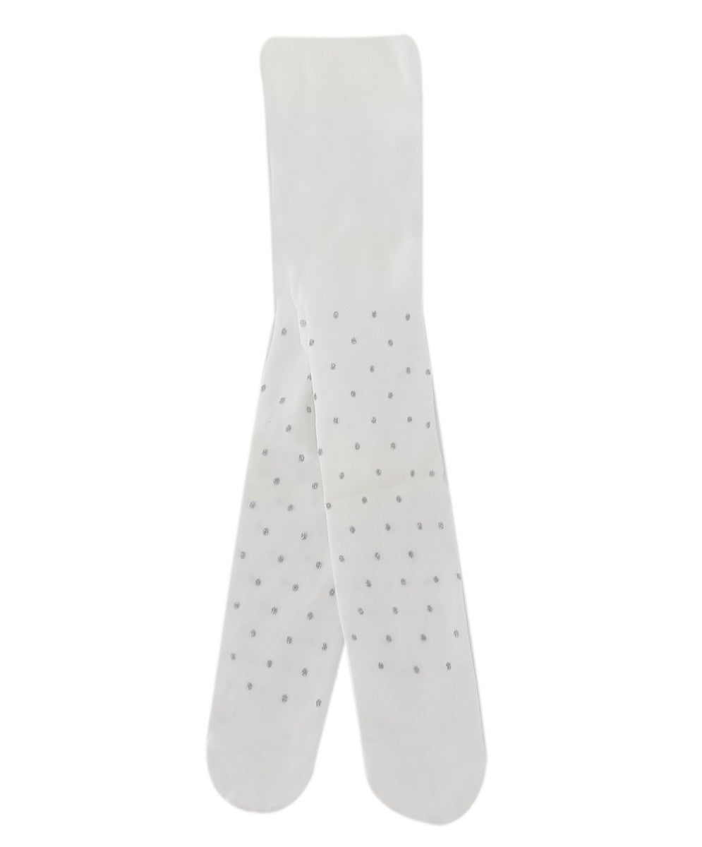 Baby Mädchen Mikrofaser Polka Dot Strumpfhose - Weiß