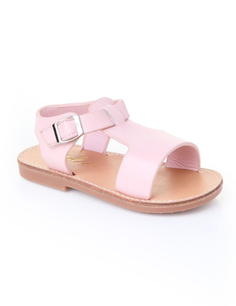 Little Girls’ T-Bar Sandal Shoes with Buckle Closure - WYATT - Pink