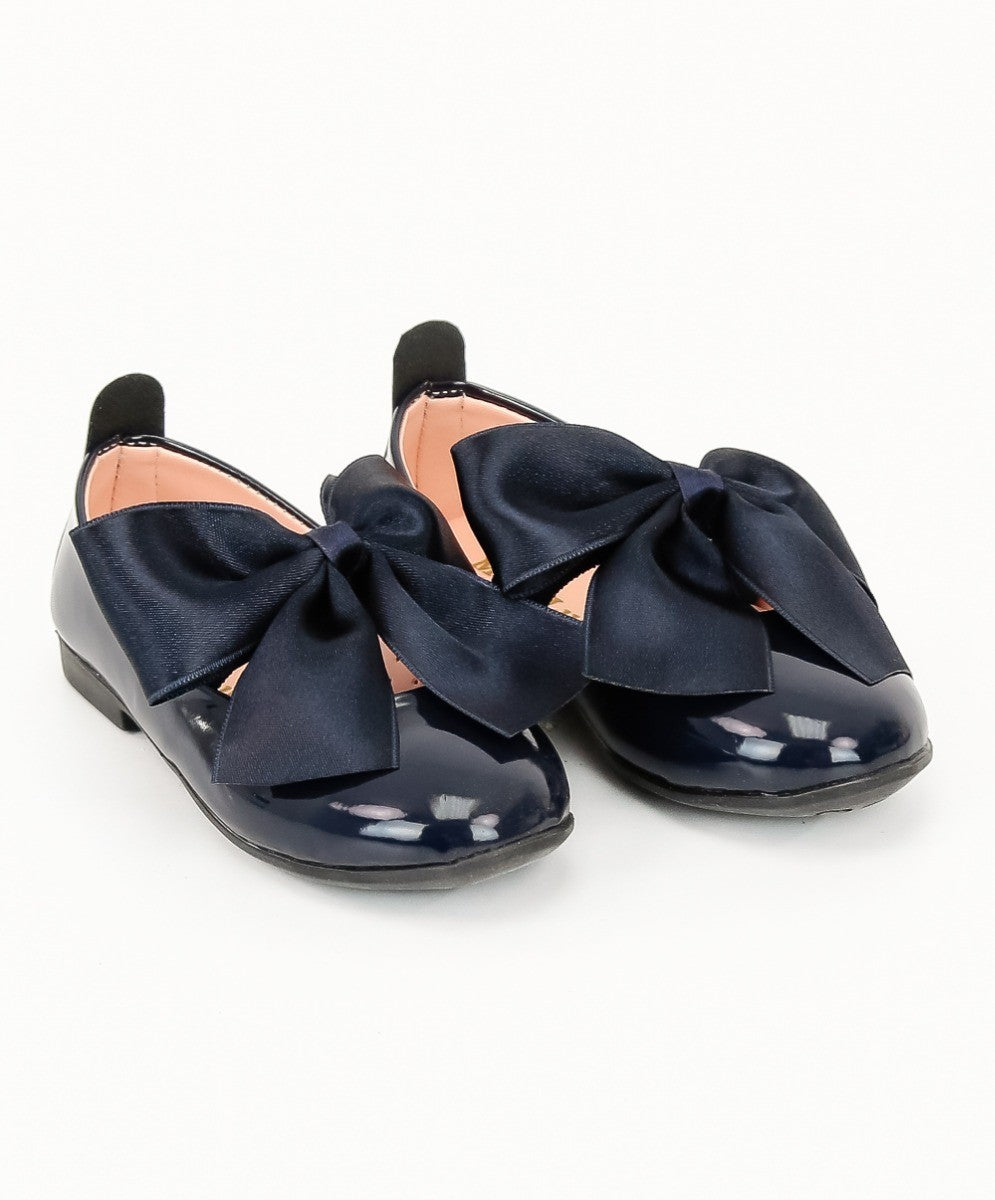 Chaussures Mary Jane Plates Vernies pour Filles - ELENA - Bleu Marine