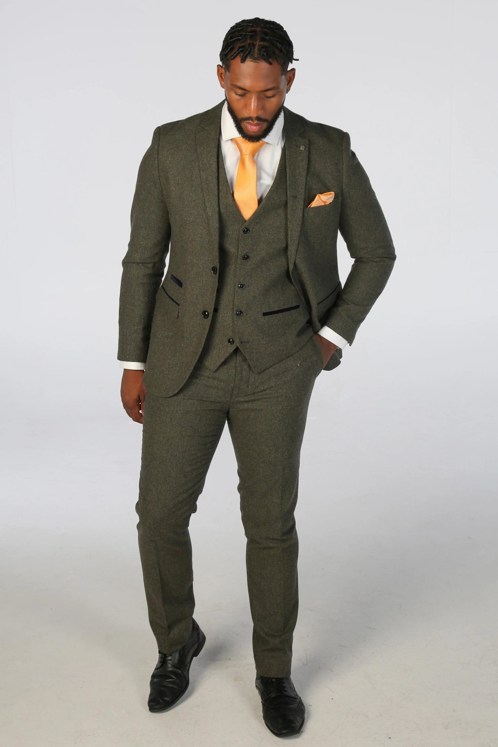 Men’s Wool Blend Suit - OSCAR - Green