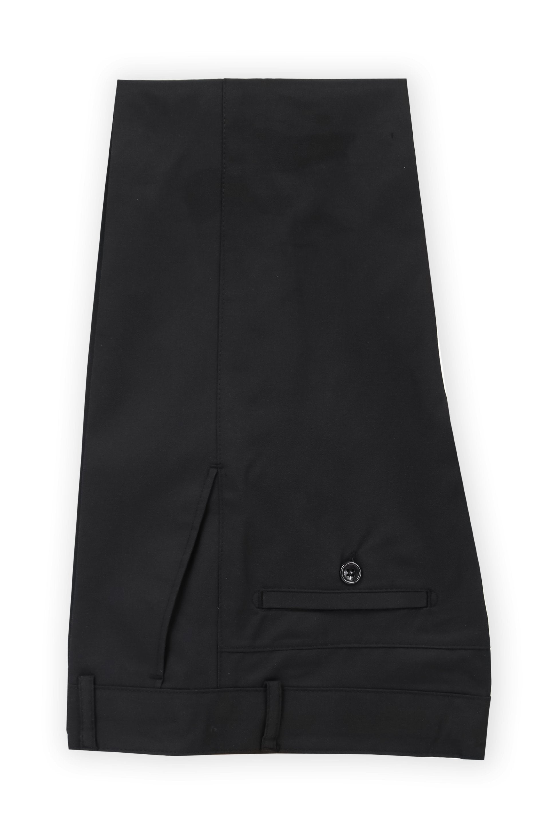 Jungen Komfort Fit Flachvordere Schwarze Hose - Schwarz