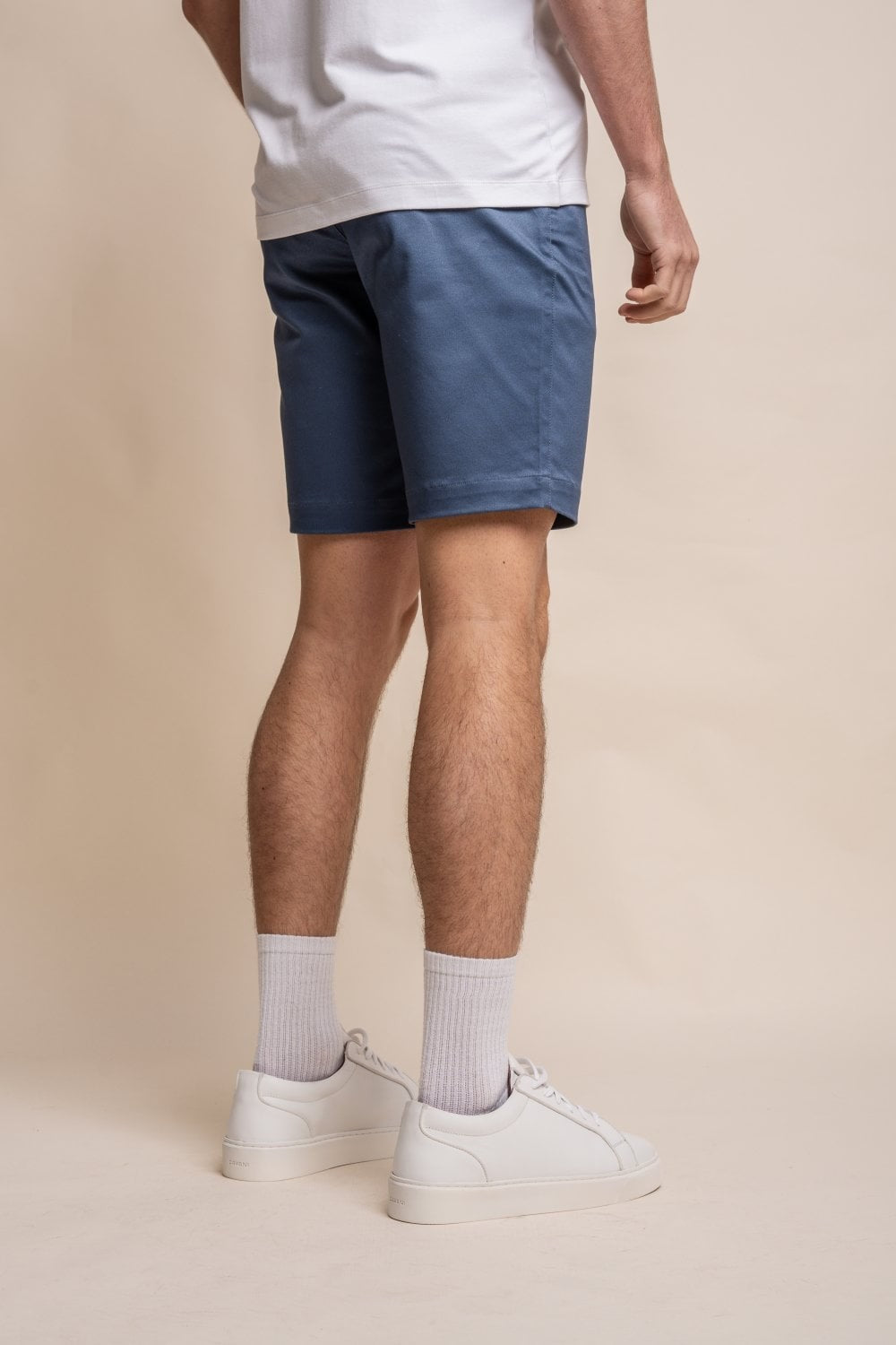 Herren Baumwolle Casual Slim Fit Chino Shorts - DAKOTA - Blau