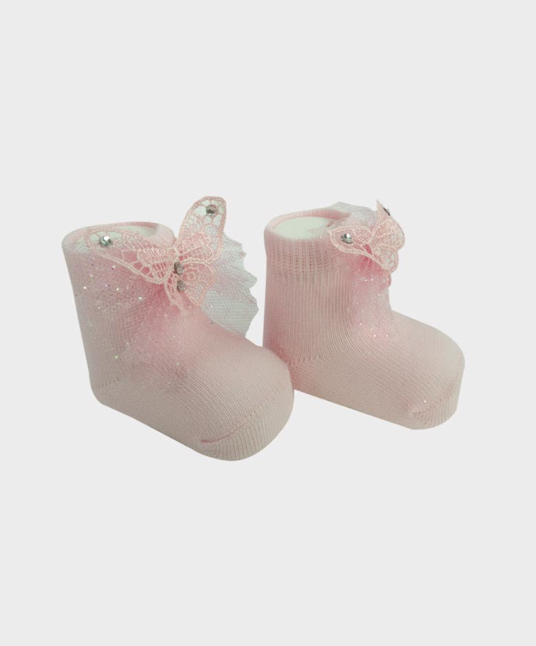 Ensemble Bandeau et Chaussettes pour Fillettes - Rose