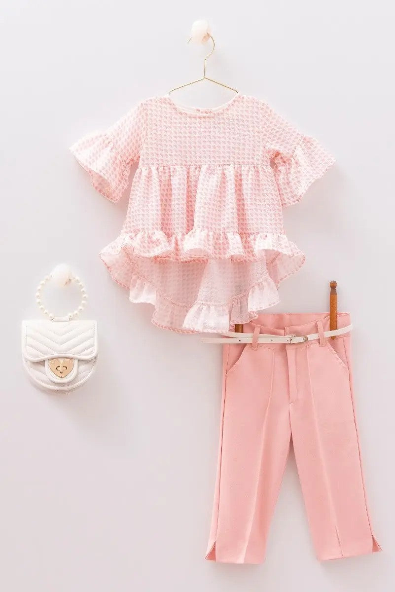 Girls Summer Casual Pink Set - MIALIA - Pink