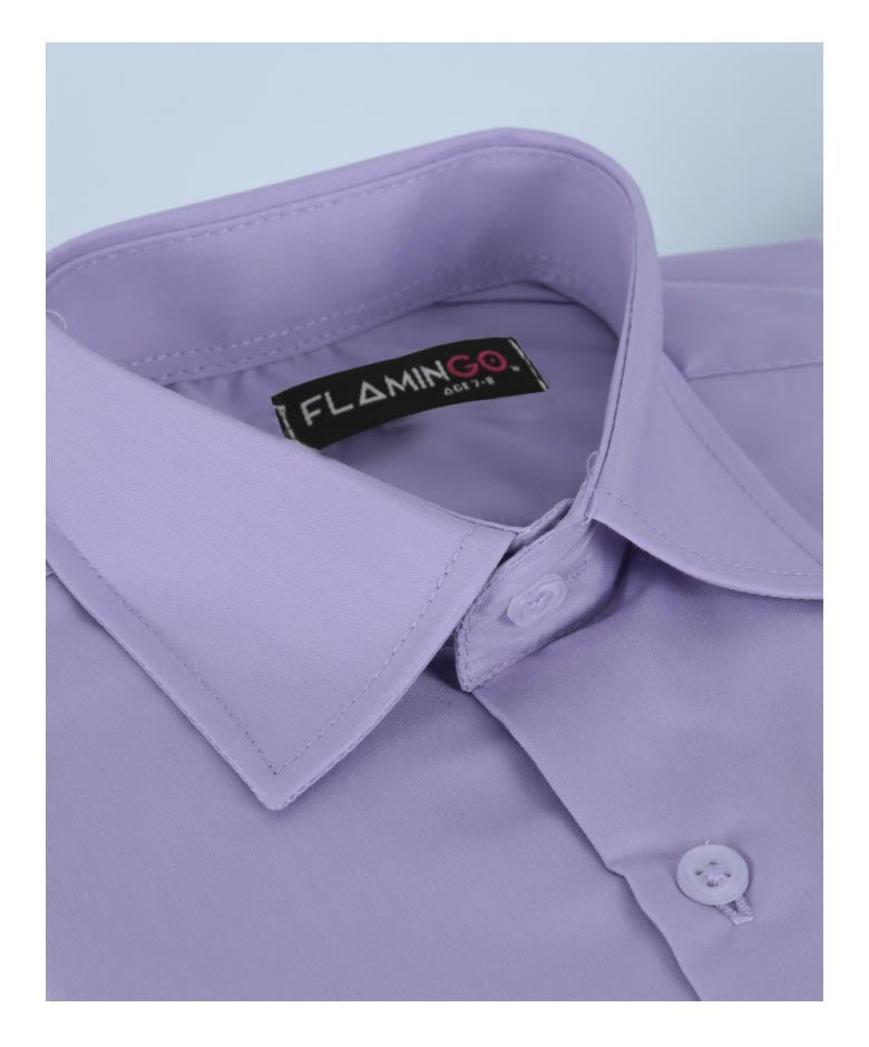 Chemise Formelle en Coton pour Garçons - Lilas