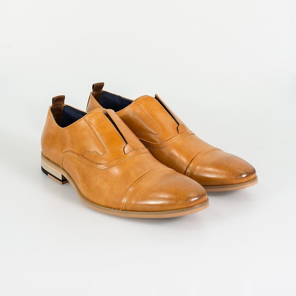 Mocassins en Cuir pour Homme - CARLOTTA - Brun Beige