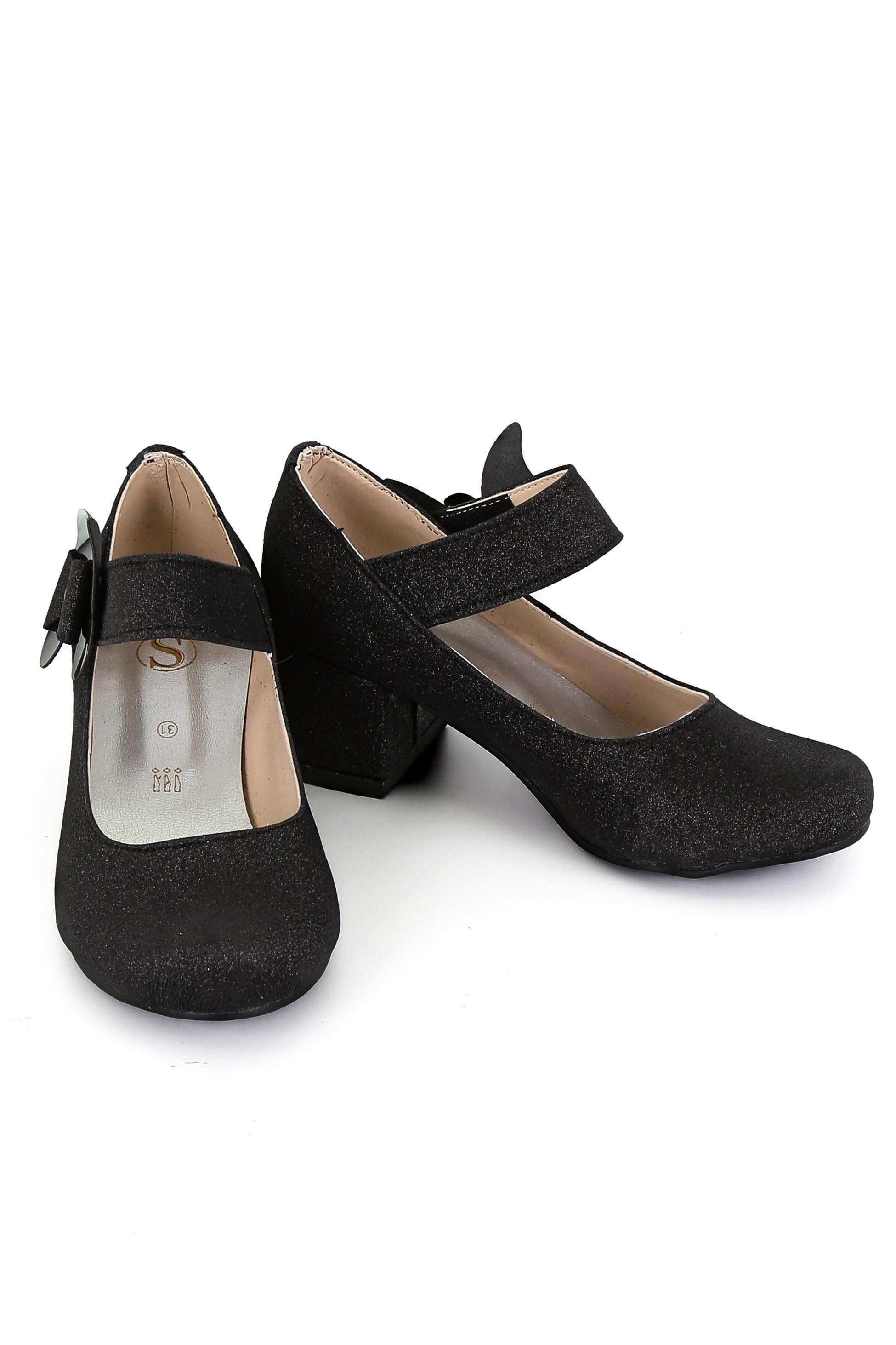 Chaussures Mary Jane Pailletées à Bloc Talon pour Filles - AITANA - Noir