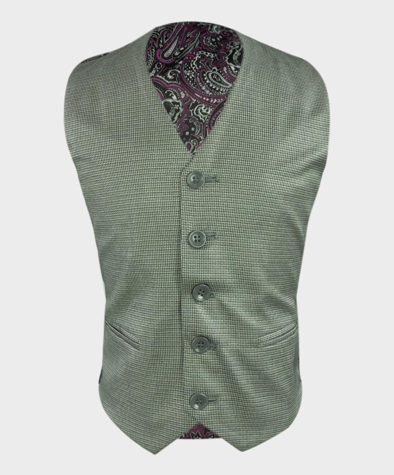 Costume Formel en Tweed Tailored Fit pour Garçons - JACKSON - Gris - Noir - Blanc