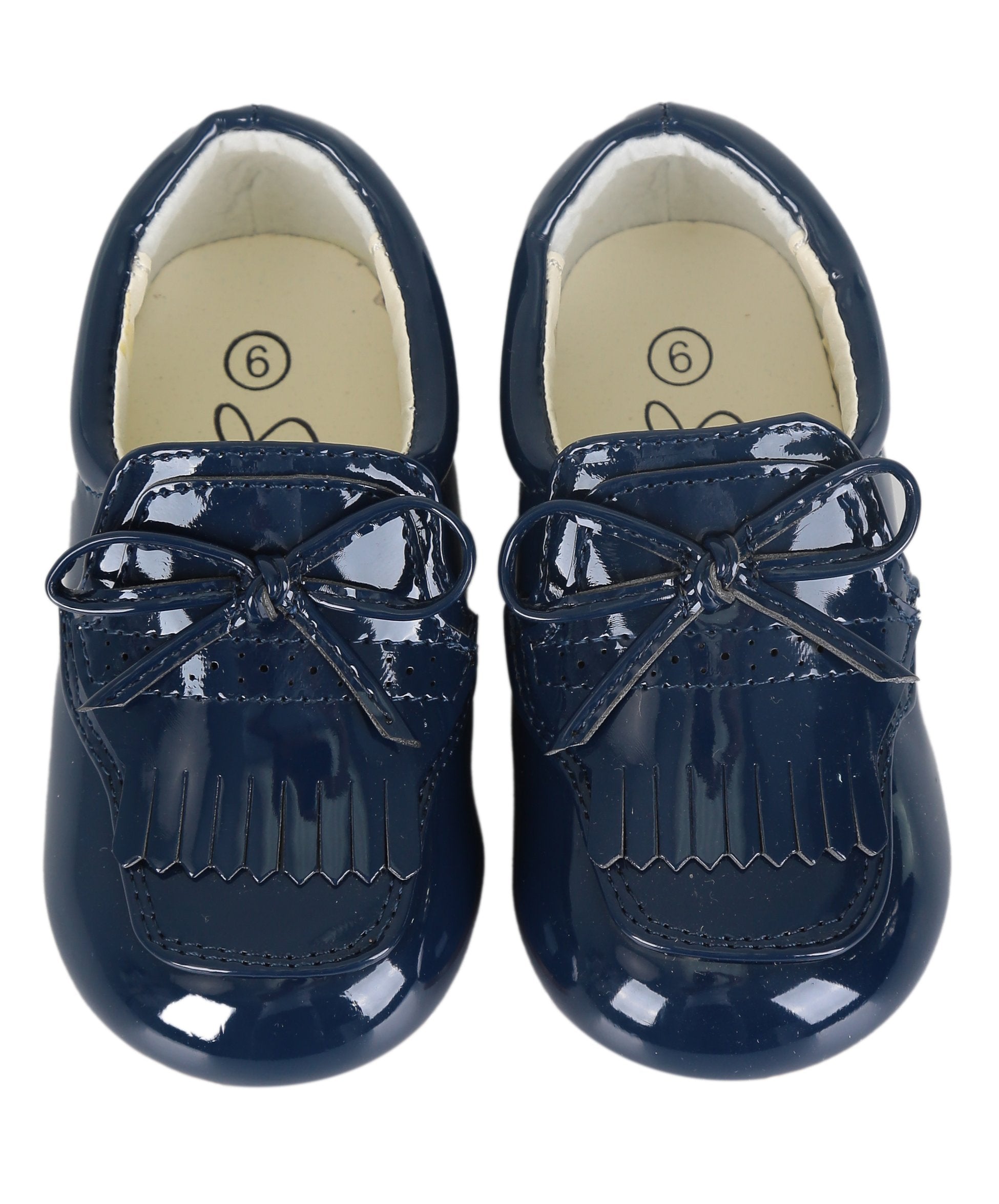 Mocassins Vernis Pré-Marchants pour Garçons - ADAM - Bleu Marine