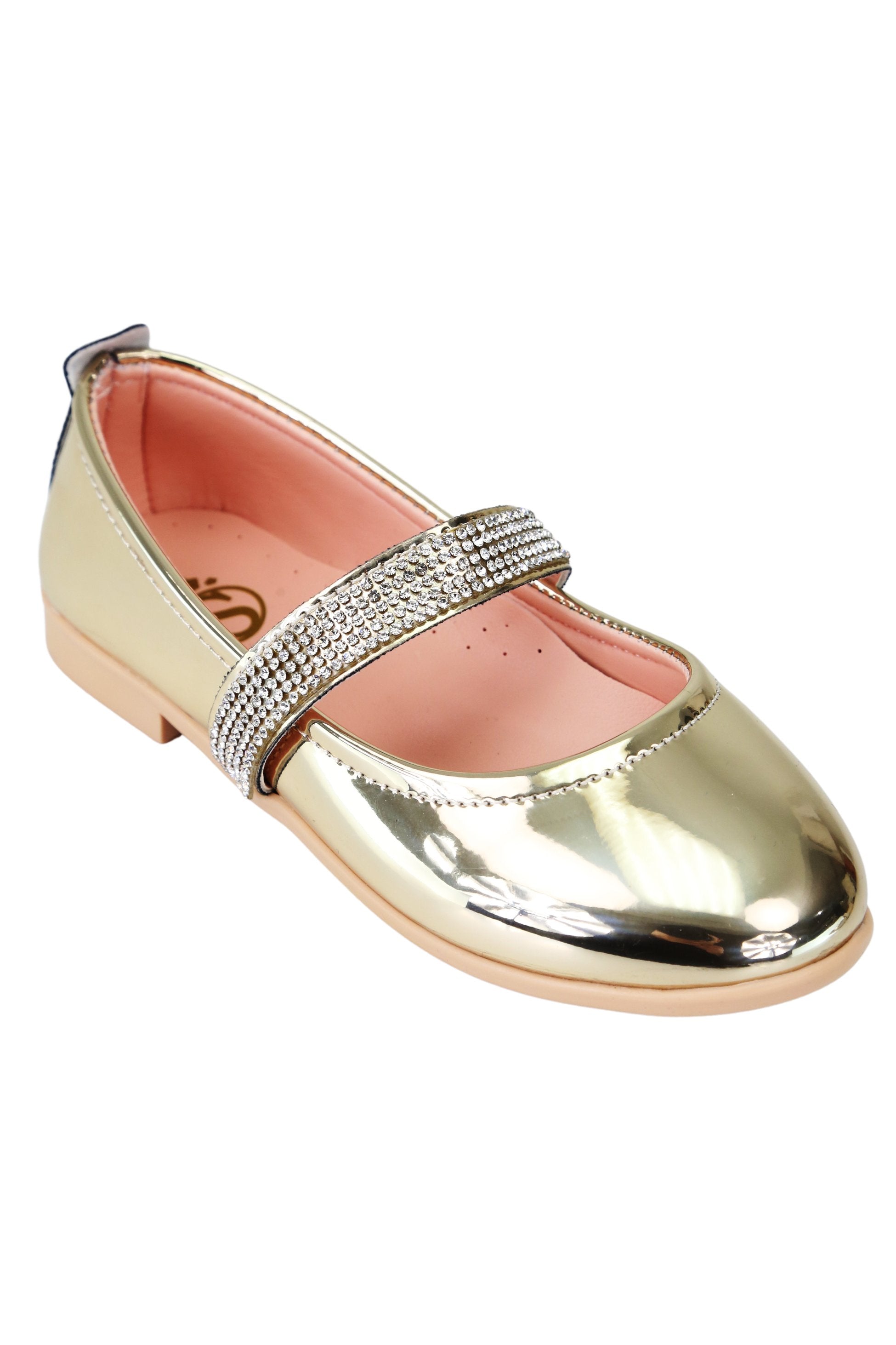 Mädchen Strass Lack Mary Jane Schuhe - ARWEN - Gold