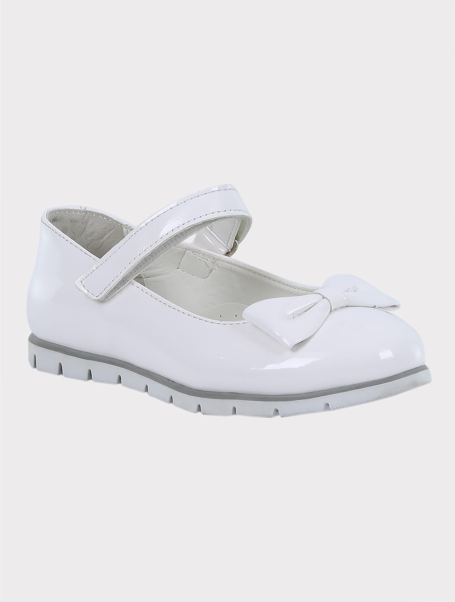 Girls Patent Flat Mary Jane Shoes - White