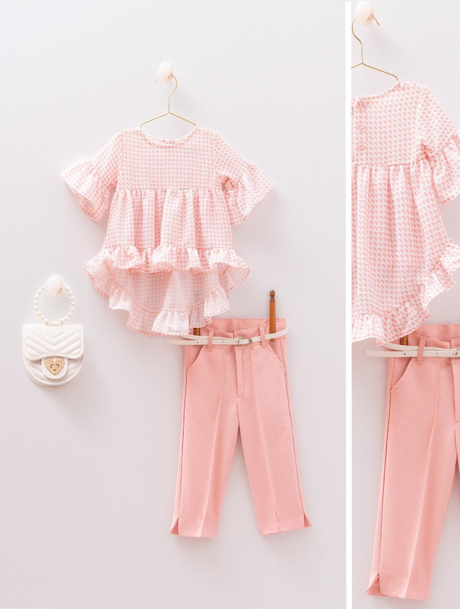 Girls Summer Casual Pink Set - MIALIA - Pink