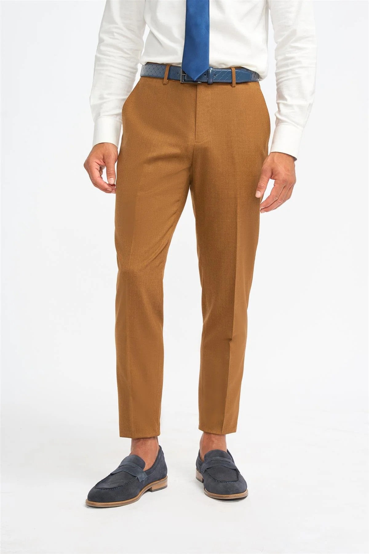 Pantalons formels en laine ajustés pour hommes - James - Sierra