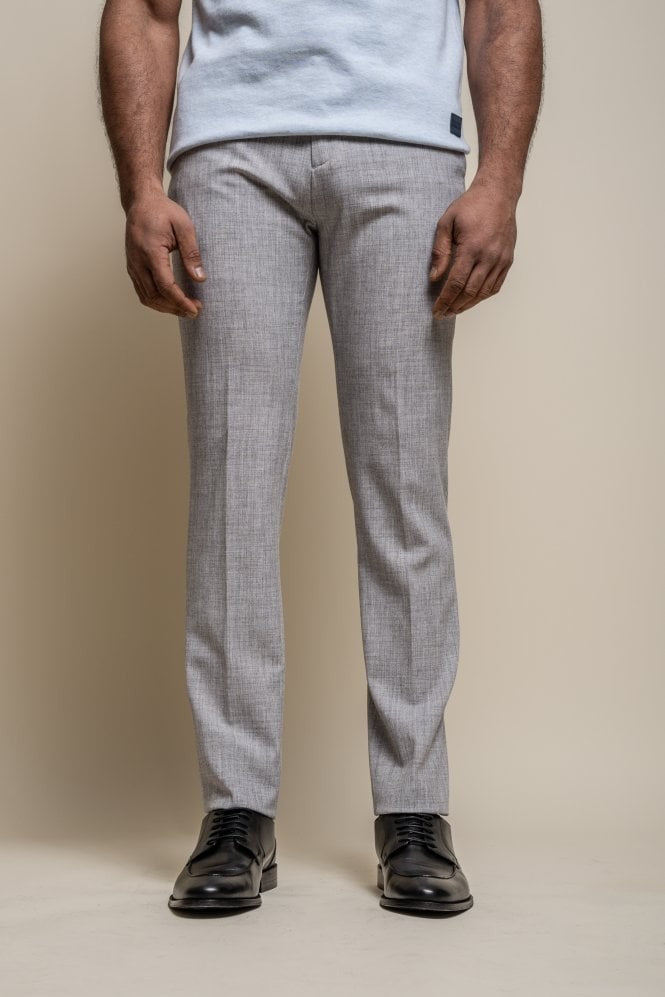 Men's Slim Fit Formal Trousers - TOKYO - Dove Grey