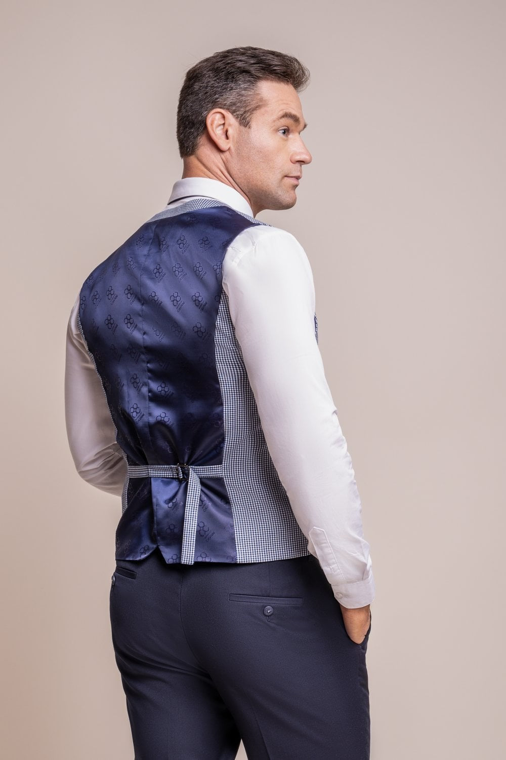 Gilet ajusté bleu pour hommes - BARESI - Bleu