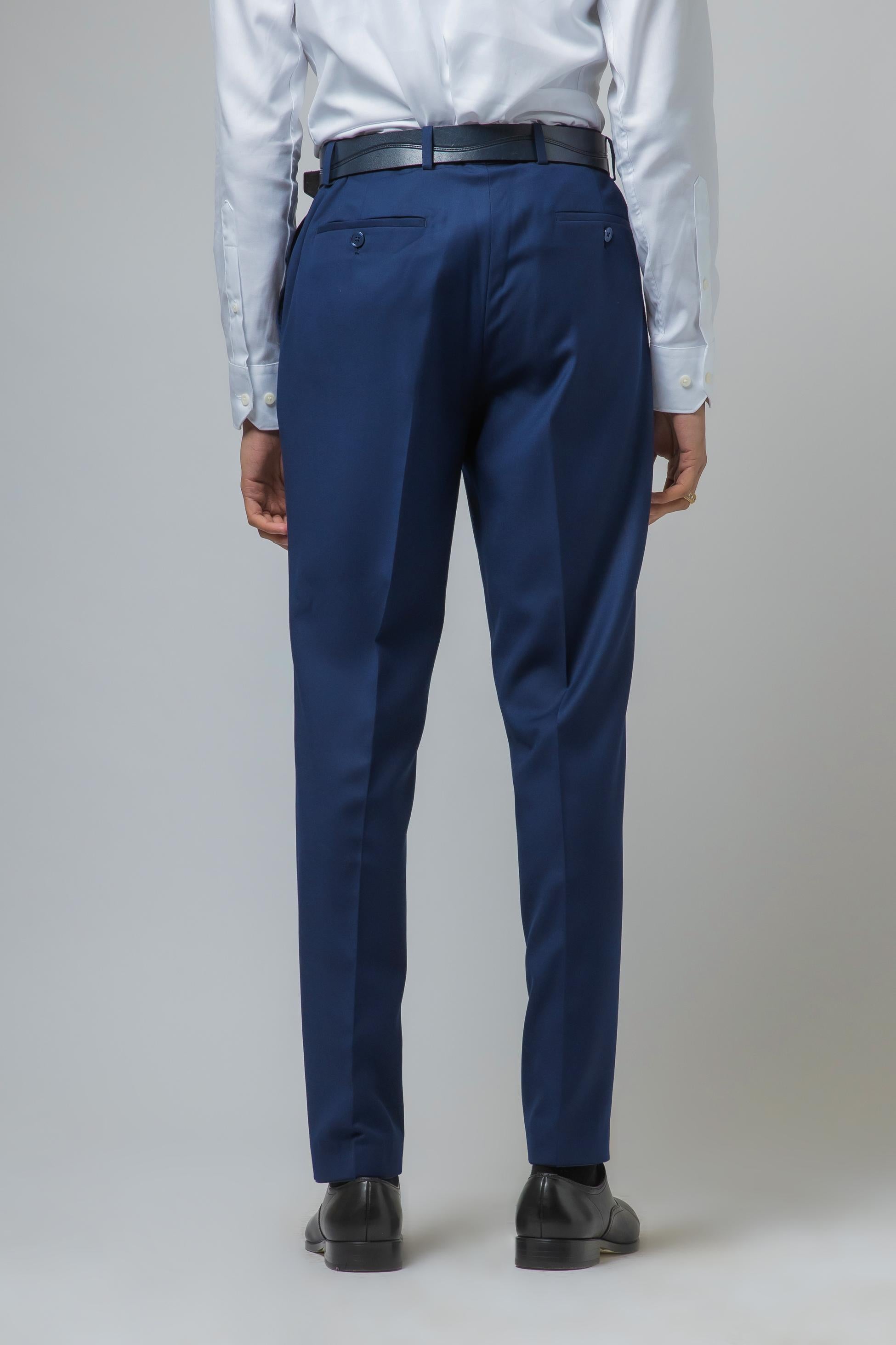 Pantalon Bleu Marine Slim Fit pour Homme - ISAAC - Bleu Marine