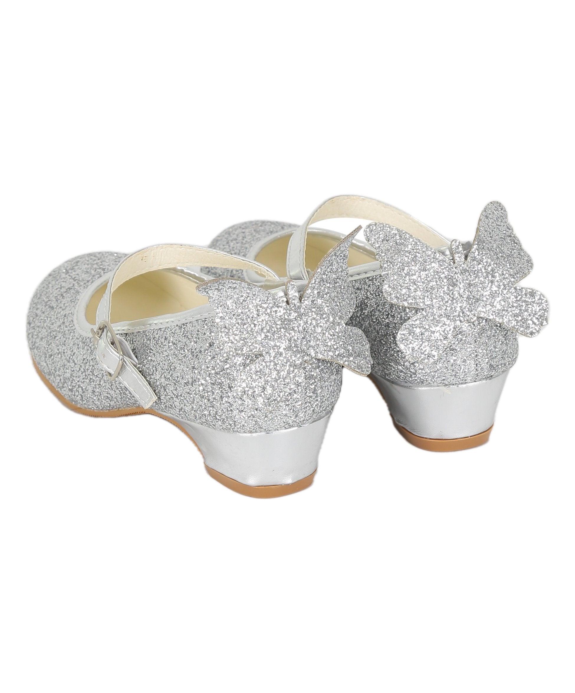 Chaussures Mary Jane à Talon Moyen Étincelantes avec Bride à la Cheville pour Filles - ANNA - Argent