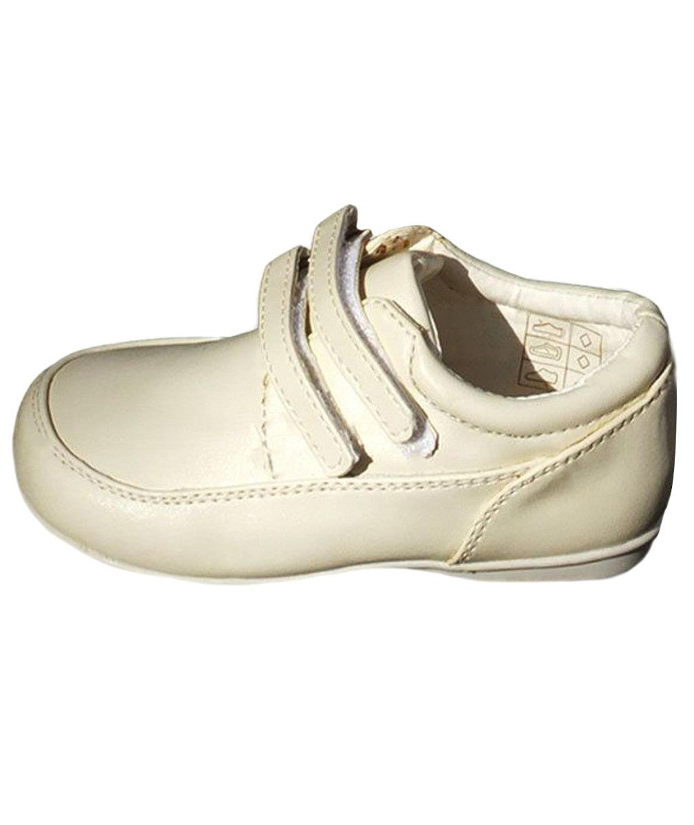 Baby Boys Double Velcro Shoes - Cream