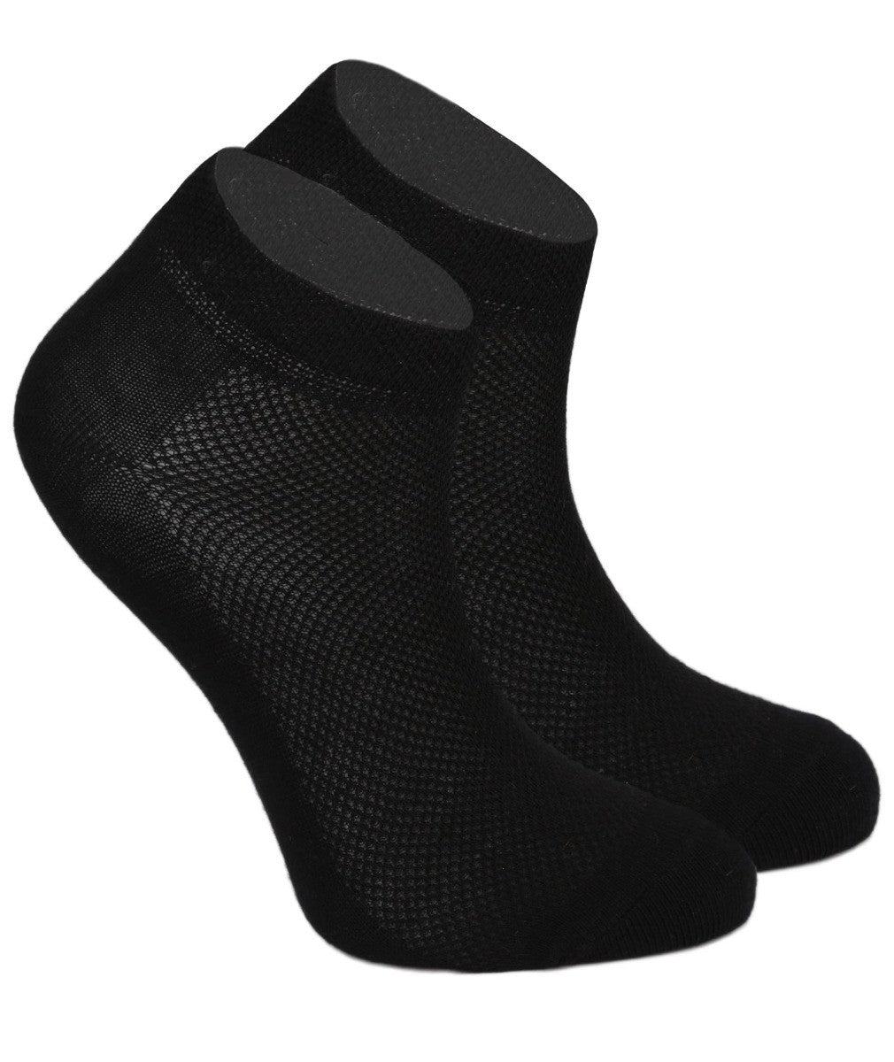 Chaussettes Chevilles en Coton Élastique Unisexe pour Garçons et Filles - Noir