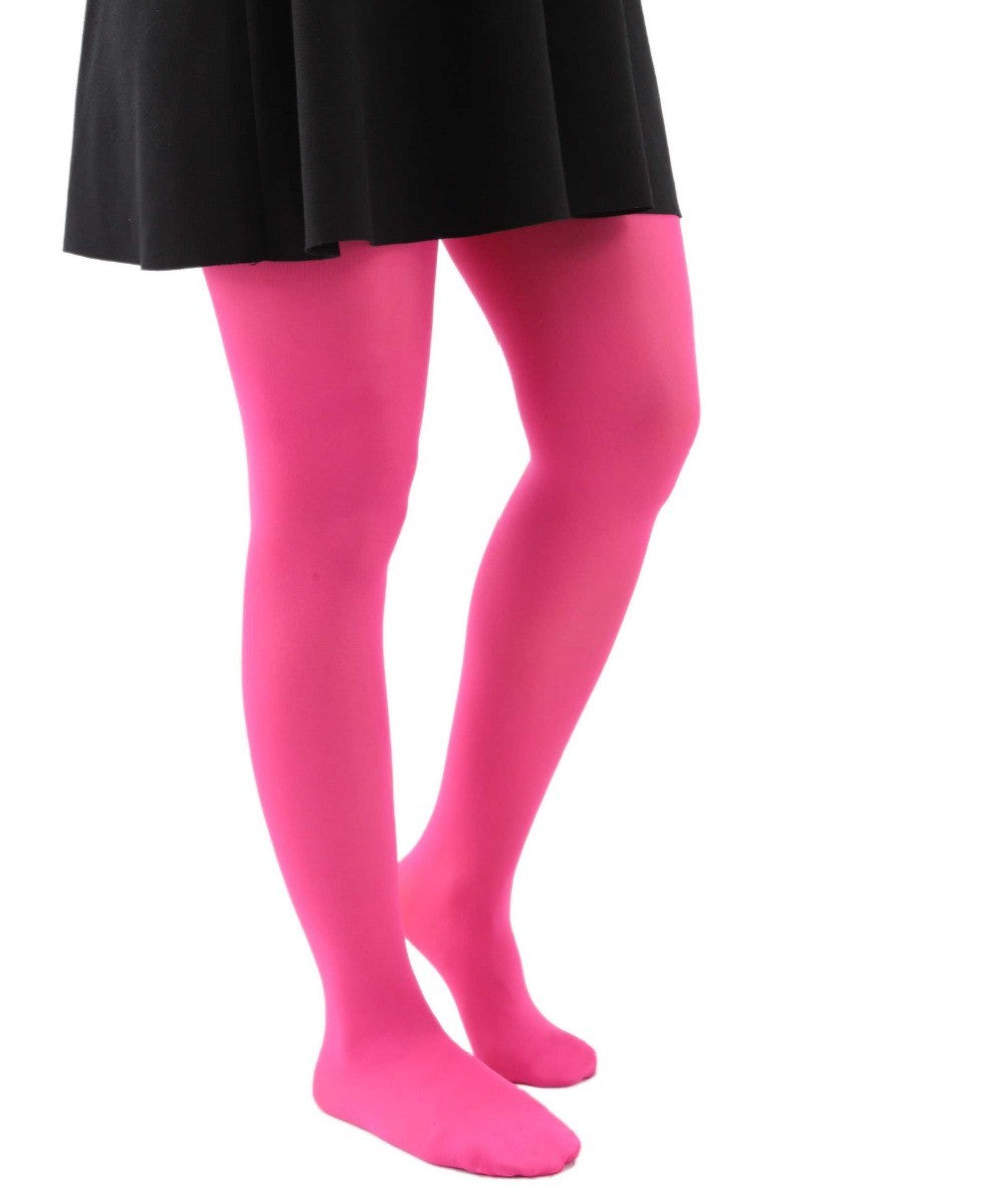 Girls Soft Footed Tights - MYCRO50 - Fuchsia - Pink