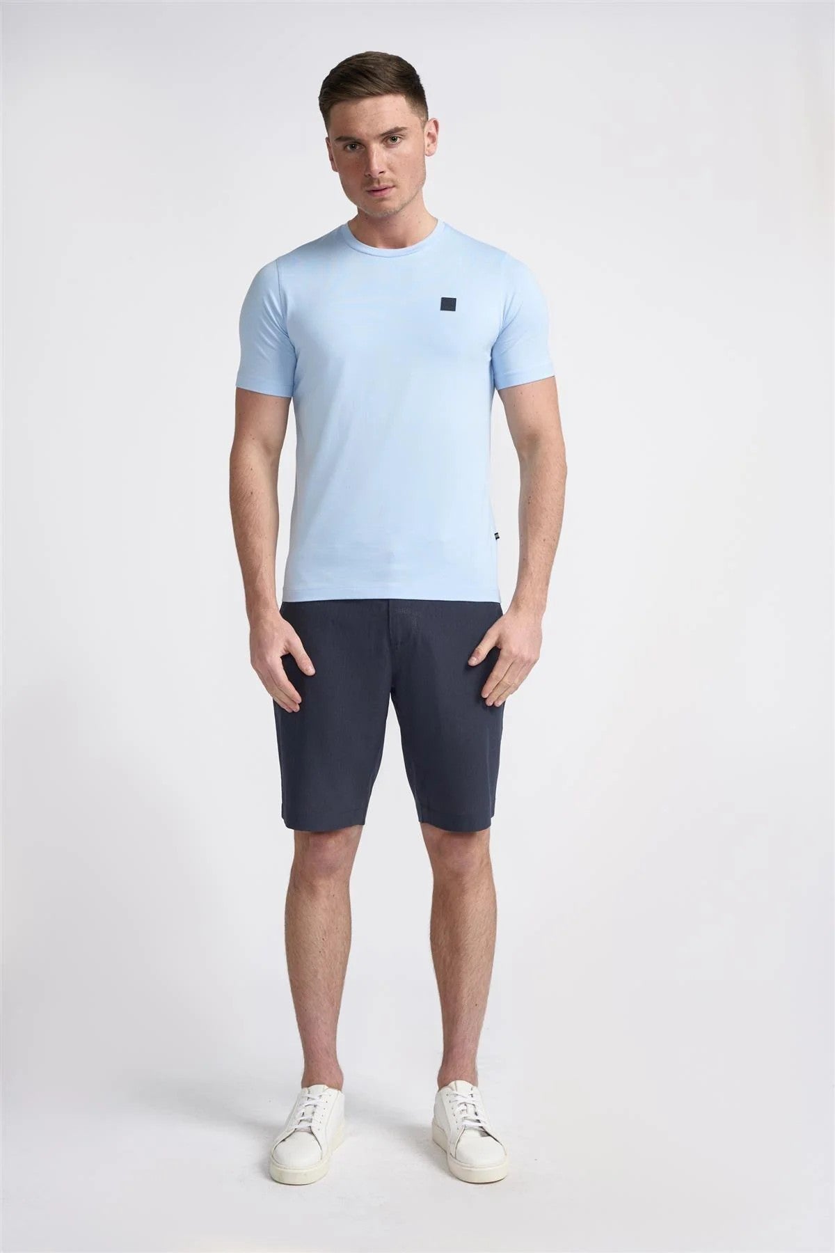 Short Texturé d'Été pour Homme - DENVER - Bleu Marine