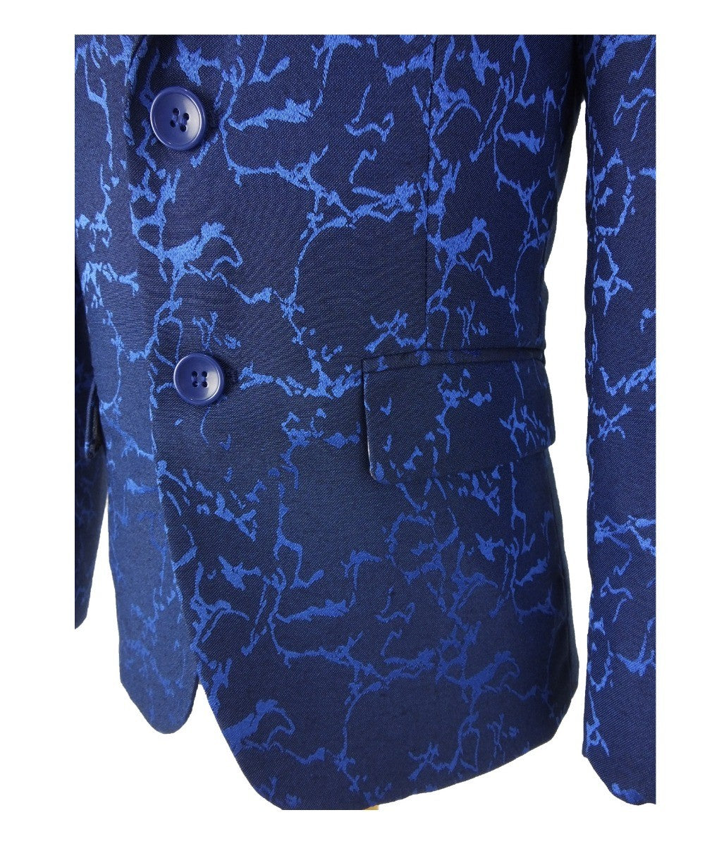 Jungen Marmor Druck Blazer - Blau