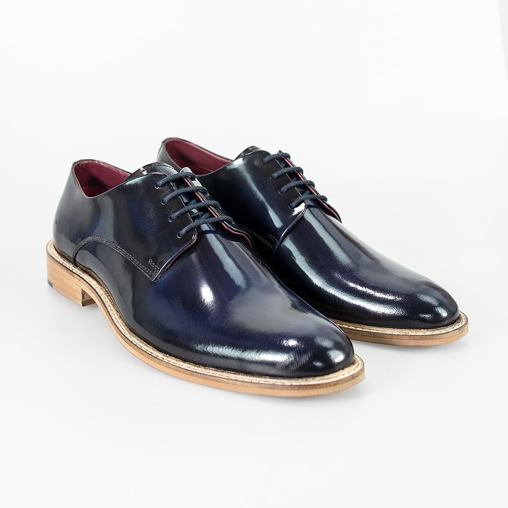 Chaussures Derby à Lacets pour Hommes - FOXTON - Bleu Marine