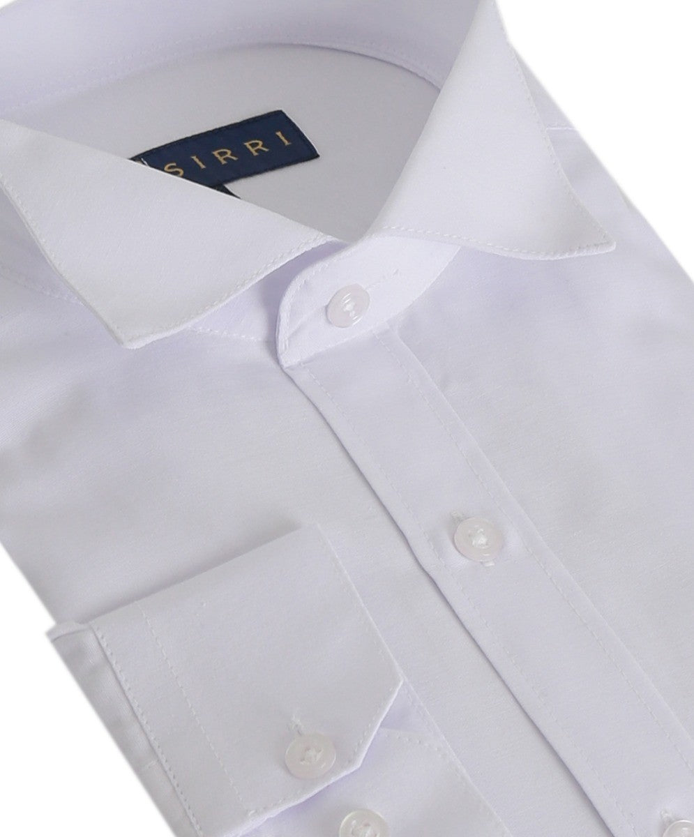 Chemise de Smoking à Col Cassé Slim Fit pour Garçons - Blanc