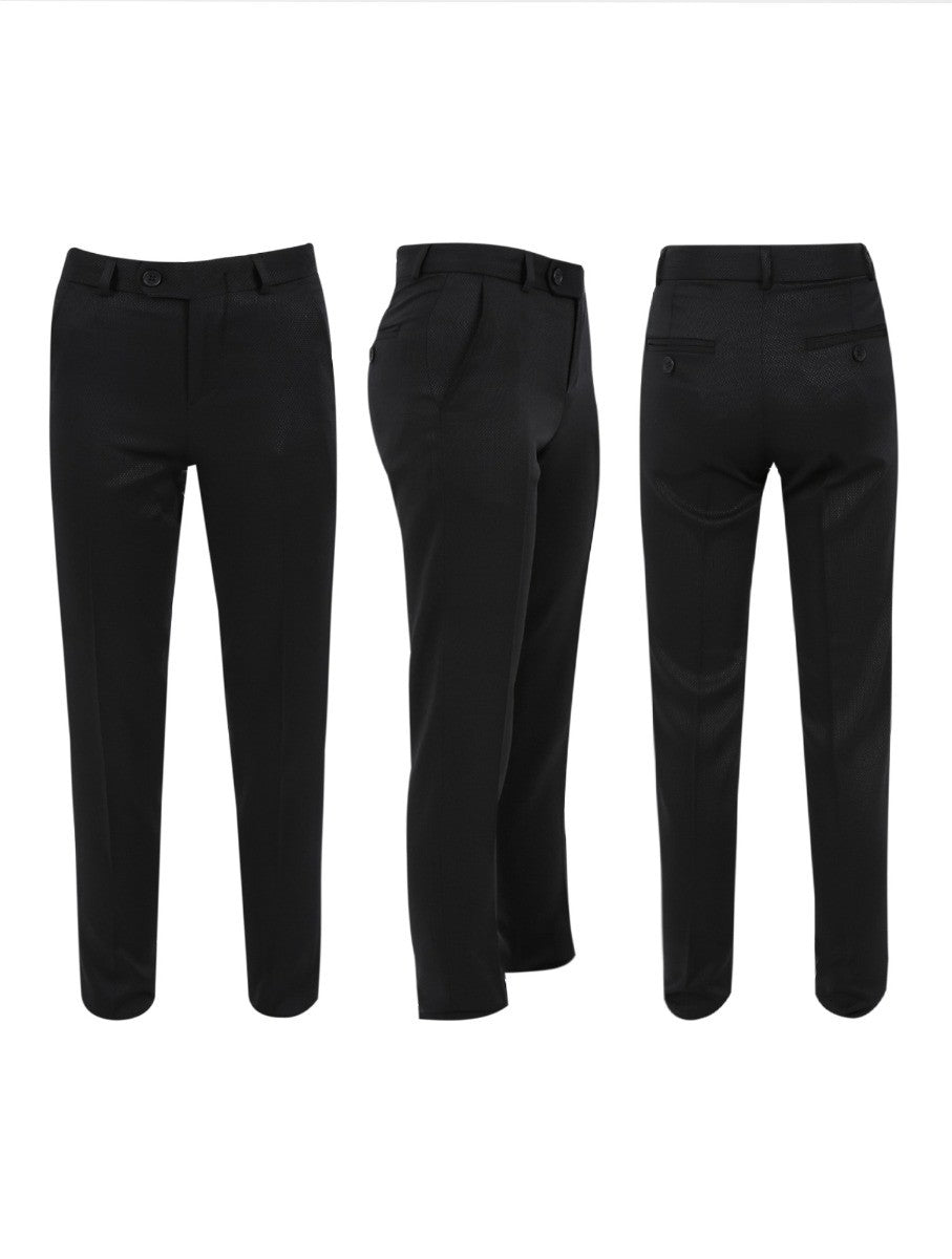 Jungen Slim Fit Formalanzug - Schwarz