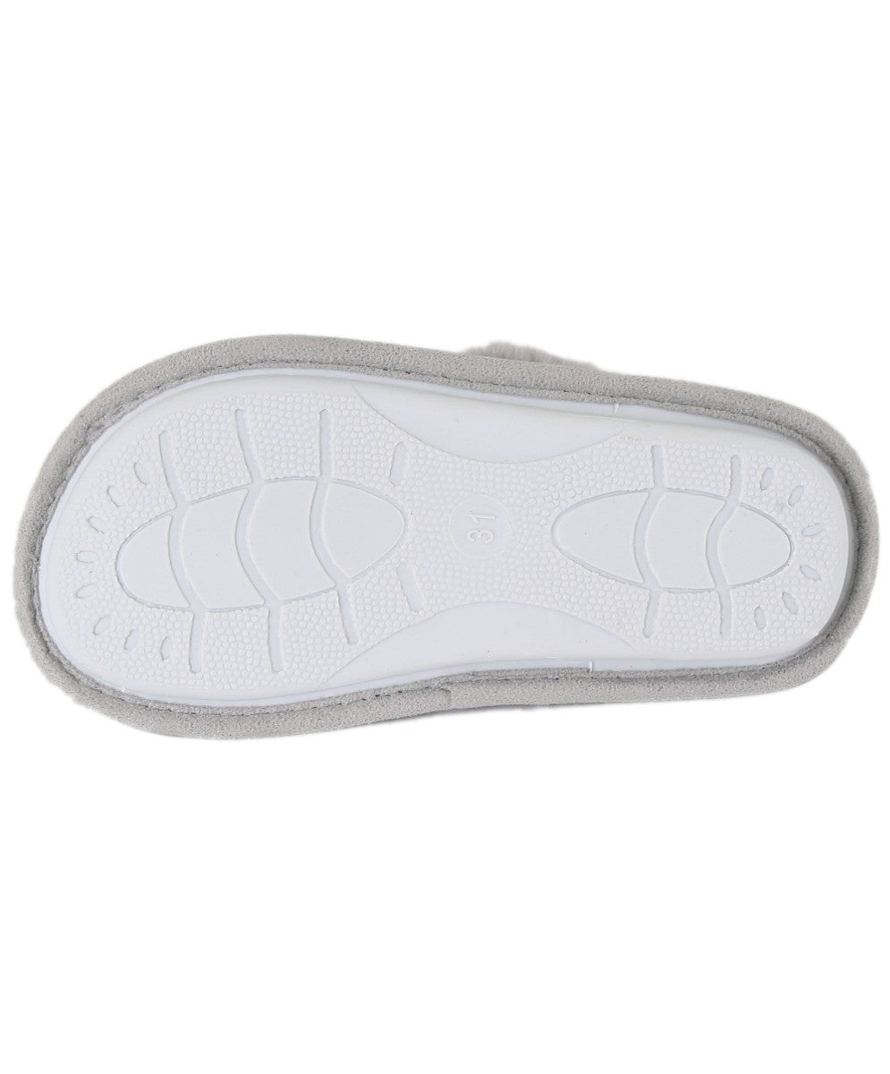 Chaussons en Fourrure Gris pour Garçons - Couronne - Gris