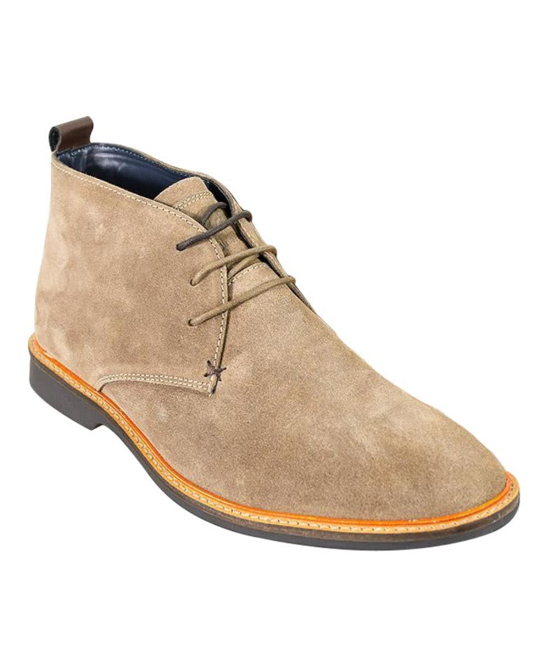 Bottes de cheville en suède pour hommes - SAHARA - Beige Sable