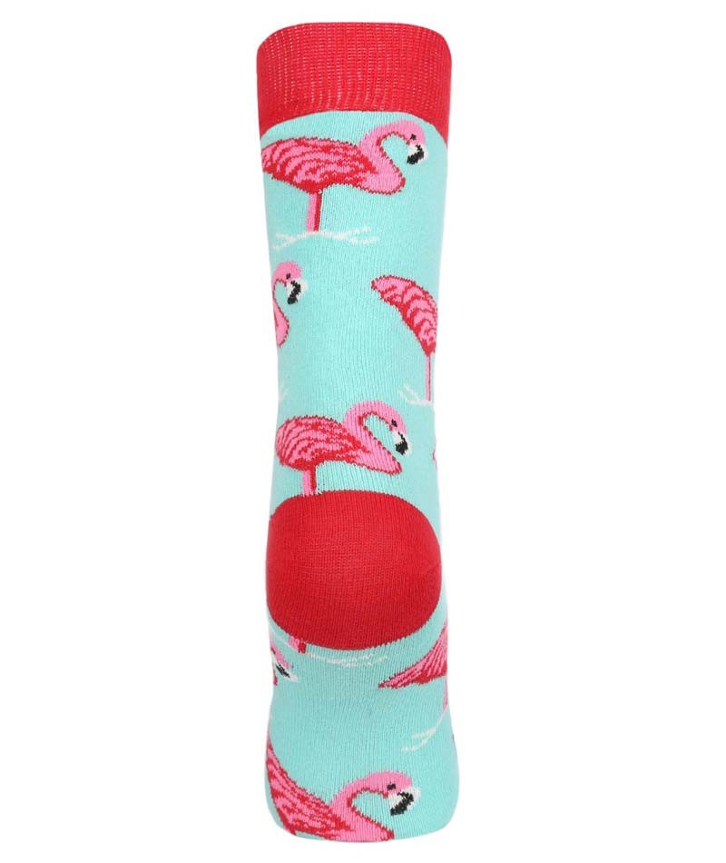 Unisex Kinder Flamingo Socken - Novelty - Pink - Mint