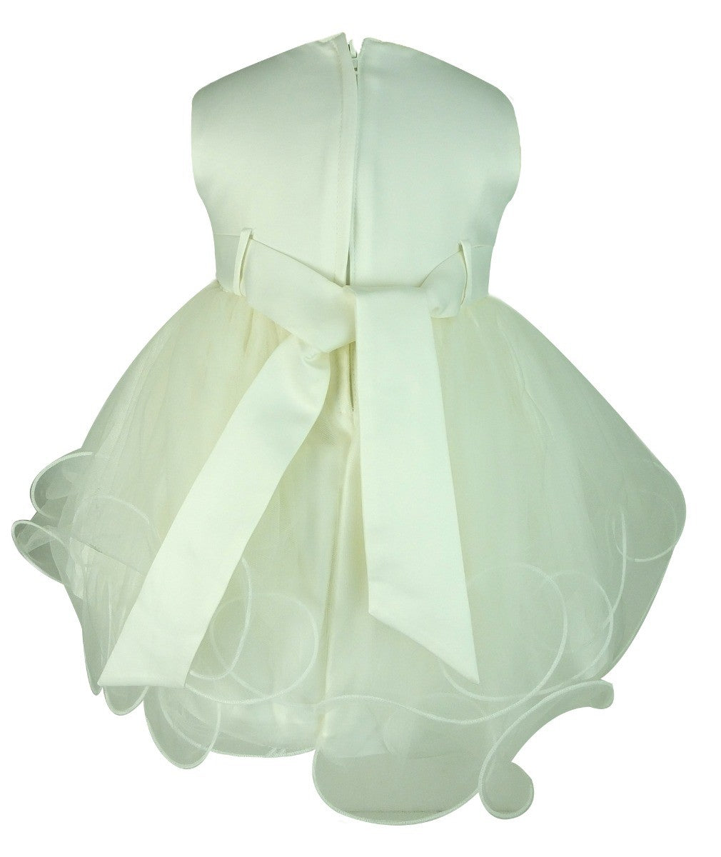 Robe de Baptême Mariée avec Boléro Papillon pour Filles - Ivoire