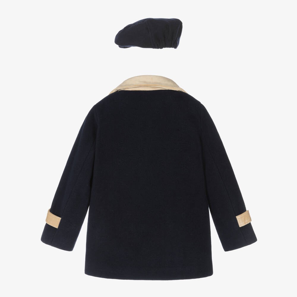 Ensemble Manteau et Casquette Bleu Marine pour Garçons - Bleu Marine