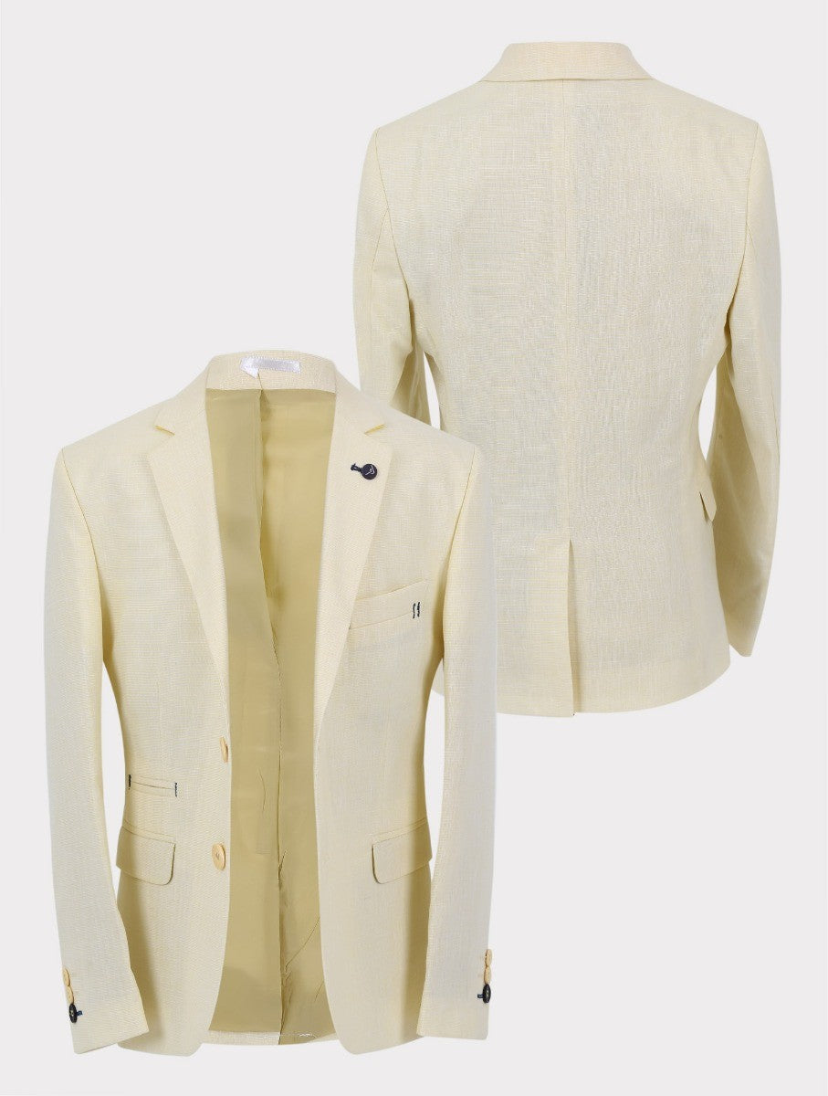 Jungen Casual Leinen Blazer - Beige