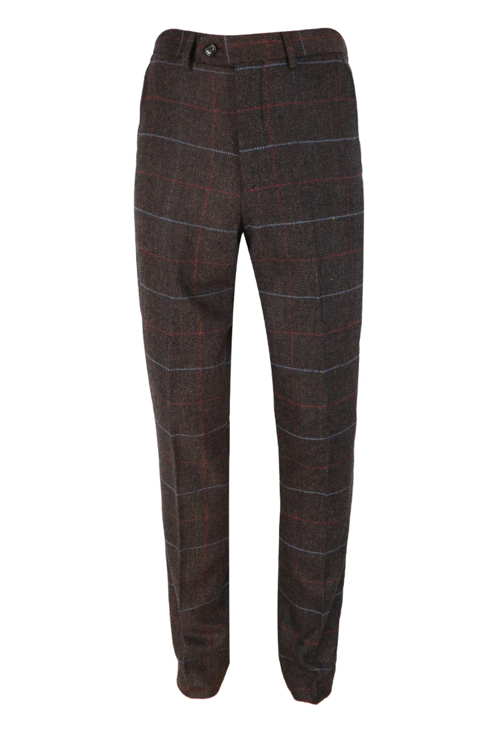 Pantalon à Motif Check Retro Slim Fit pour Homme - TOMMY Brown - Brun