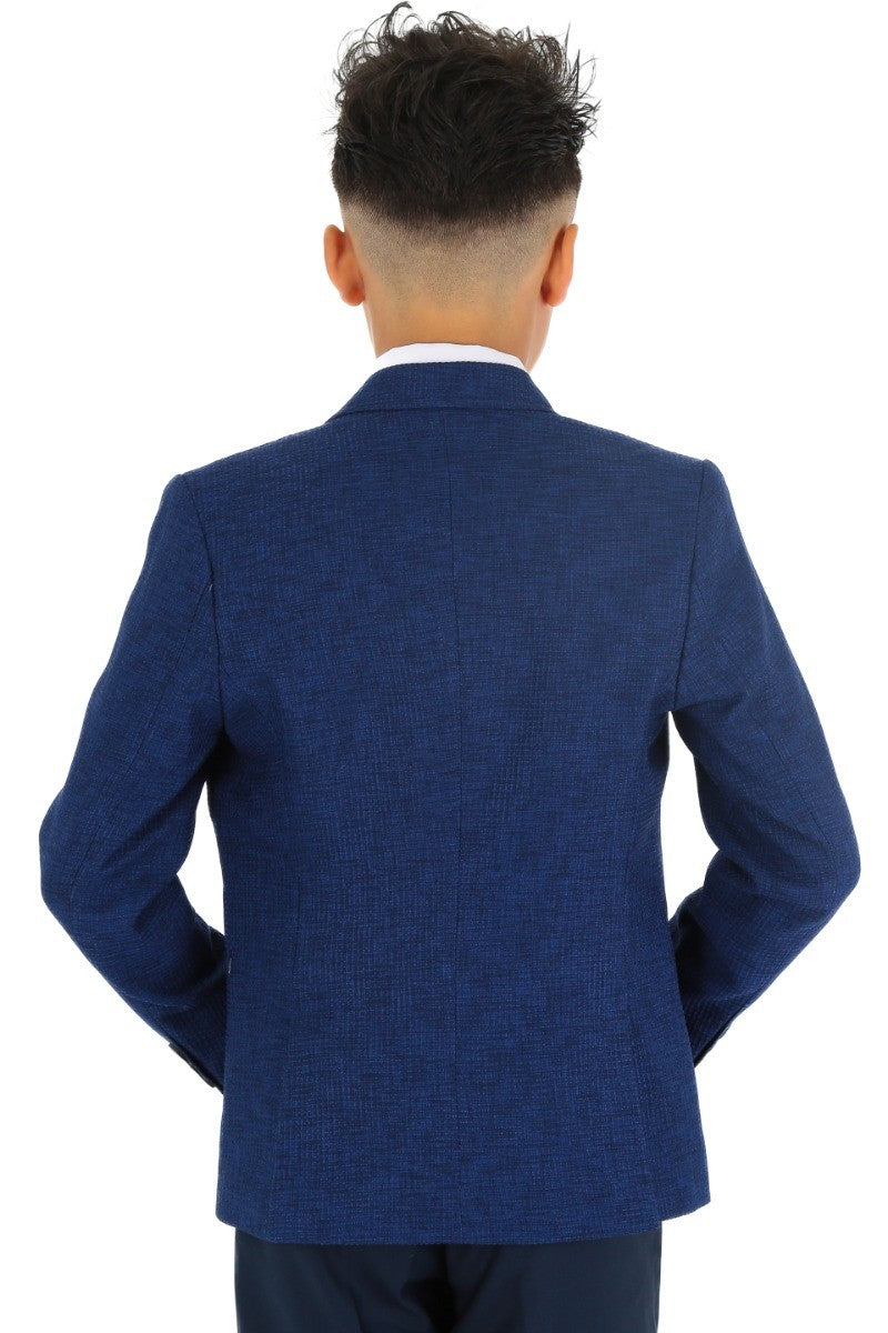 Blazer Formel en Tissu Twill Slim Fit pour Garçons - TERRY - Bleu Marine